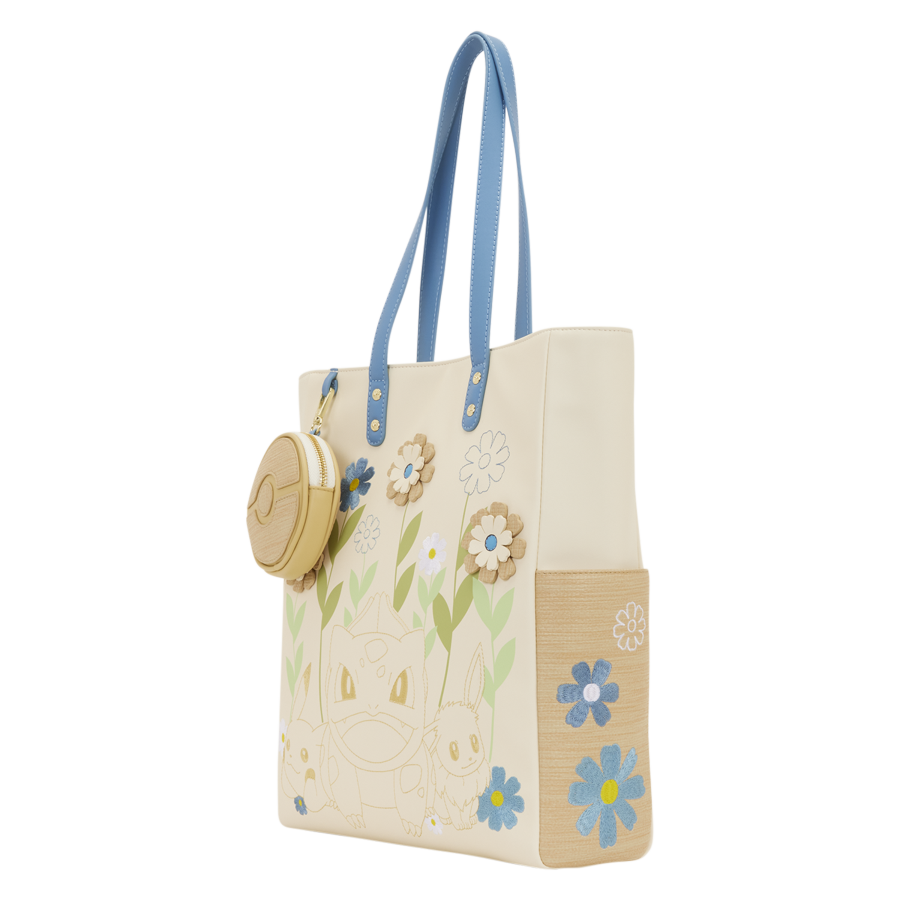 Loungefly Pokemon - Floral Tote Bag with Coin Bag