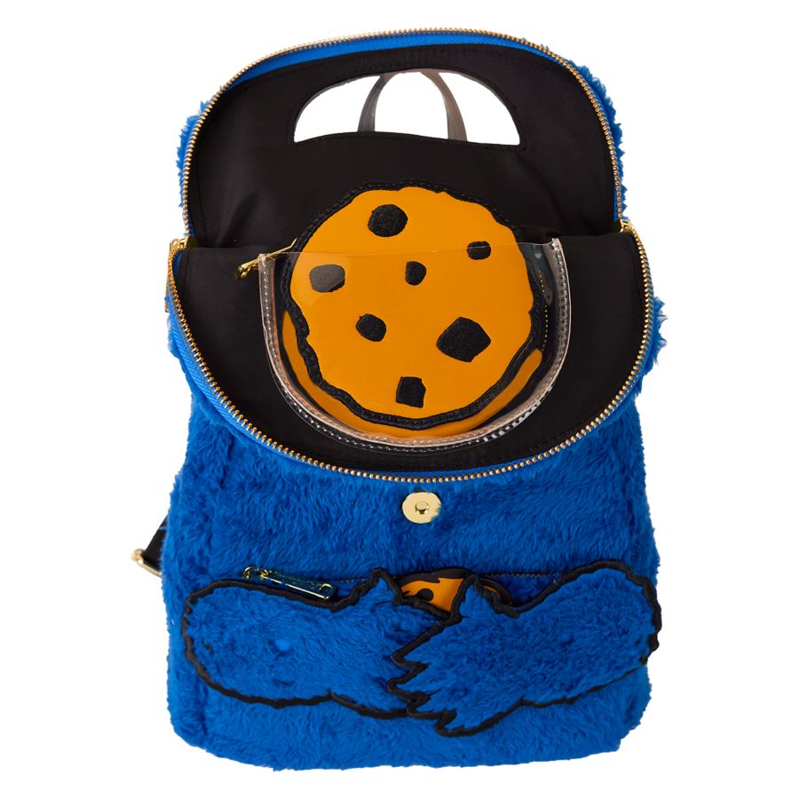 Loungefly Sesame Street - Cookie Monster Plush Mini Backpack