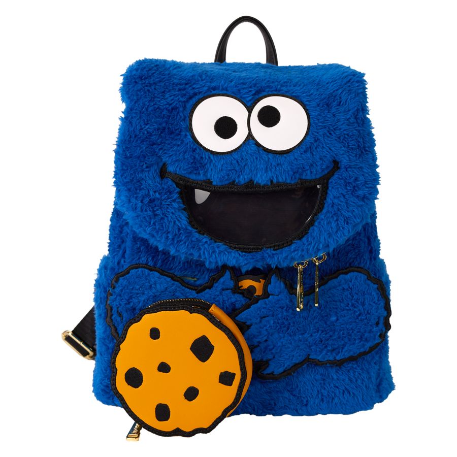 Loungefly Sesame Street - Cookie Monster Plush Mini Backpack