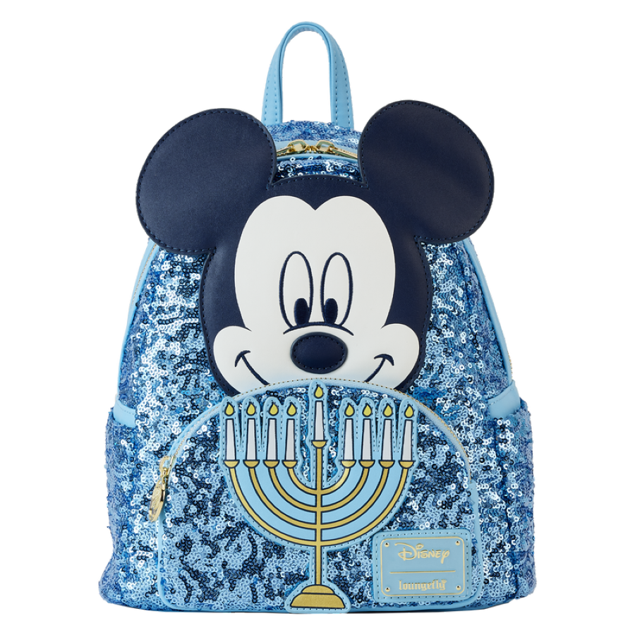 Loungefly Disney - Mickey Mouse Hanukkah Sequin Glow Mini Backpack