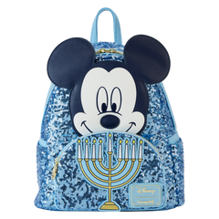 Loungefly Disney - Mickey Mouse Hanukkah Sequin Glow Mini Backpack