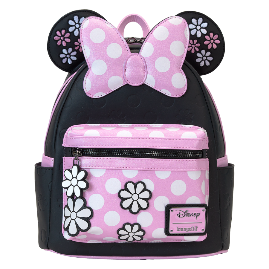 Loungefly Disney - Minnie Floral Rock the Dots Mini Backpack