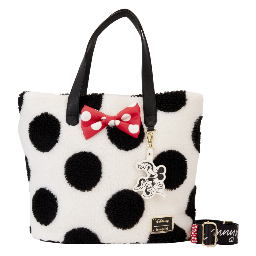 Loungefly Disney - Minnie Rocks The Dots Sherpa Tote Bag