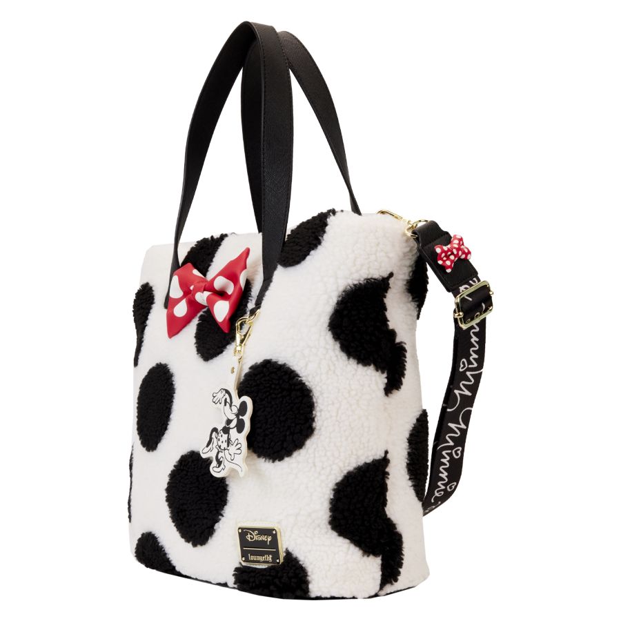 Loungefly Disney - Minnie Rocks The Dots Sherpa Tote Bag