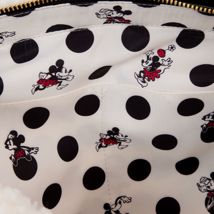 Loungefly Disney - Minnie Rocks The Dots Sherpa Tote Bag