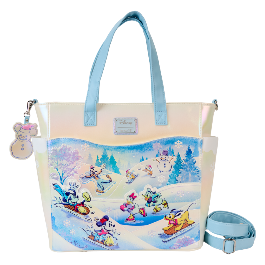 Loungefly Mickey & Friends - Winter Wonderland Scene Convertible Tote