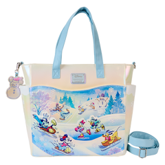 Loungefly Mickey & Friends - Winter Wonderland Scene Convertible Tote