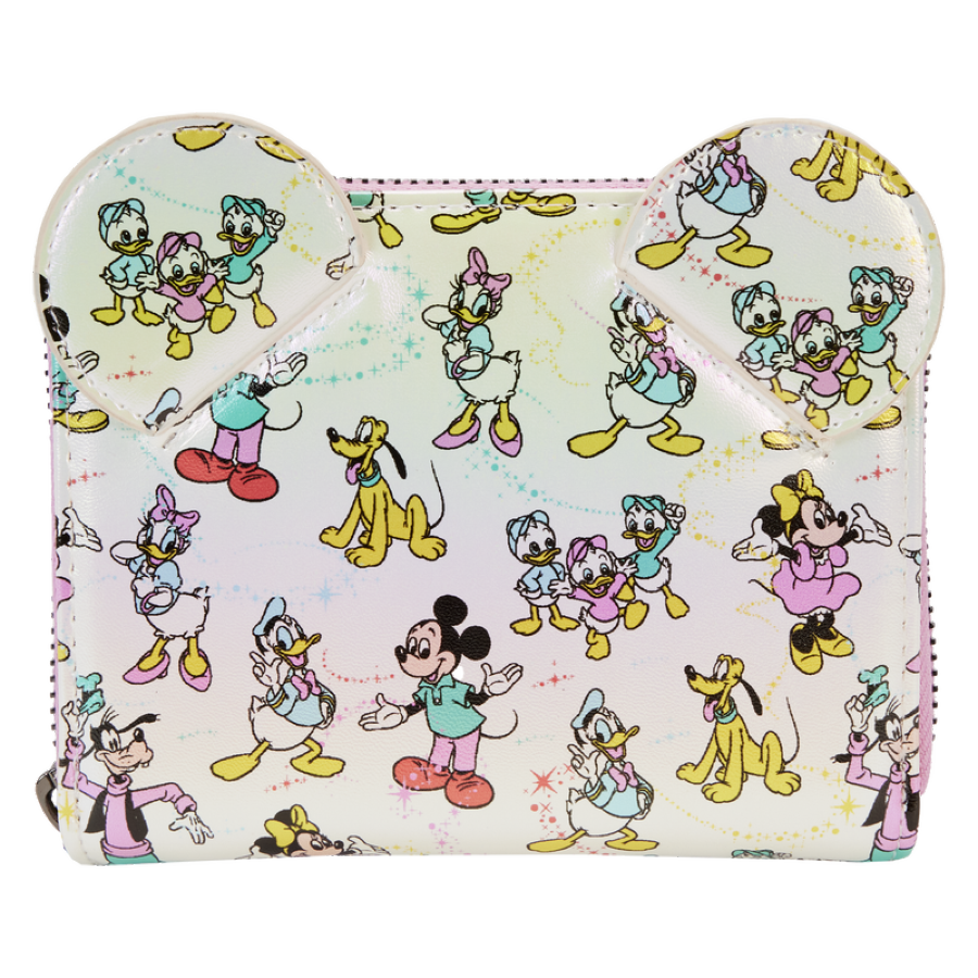 Loungefly Disney: D100 - Classic All-Over Print Iridescent Zip Around Wallet