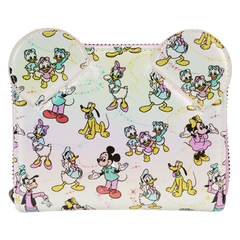 Loungefly Disney: D100 - Classic All-Over Print Iridescent Zip Around Wallet