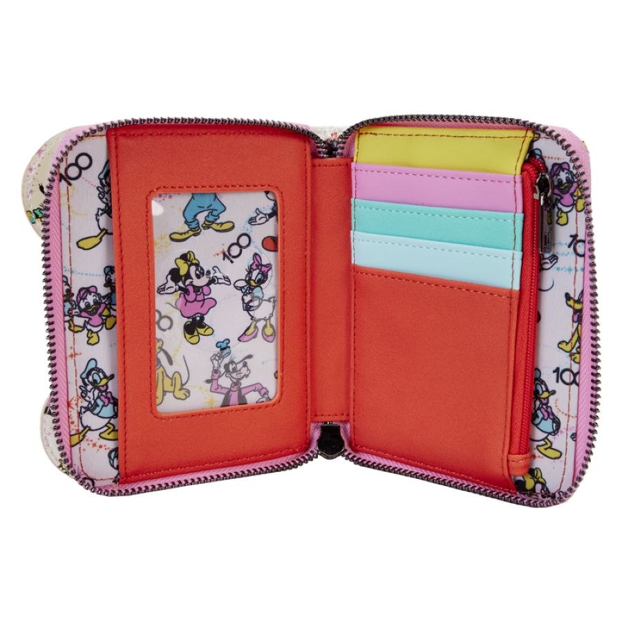 Loungefly Disney: D100 - Classic All-Over Print Iridescent Zip Around Wallet