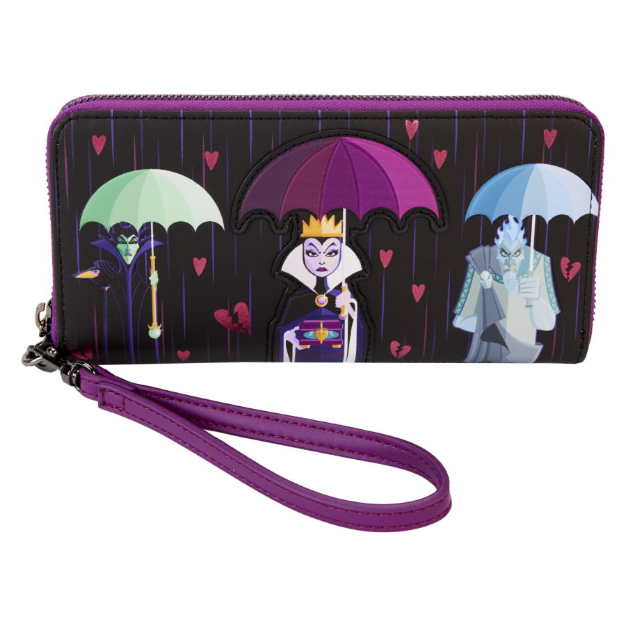 Loungefly Disney Villains - Curse Your Hearts Zip Wristlet