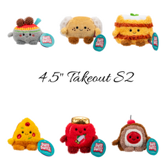 FULL Set of 6 -  4.5" TAKEOUTBumz S2 - BumBumz Plush