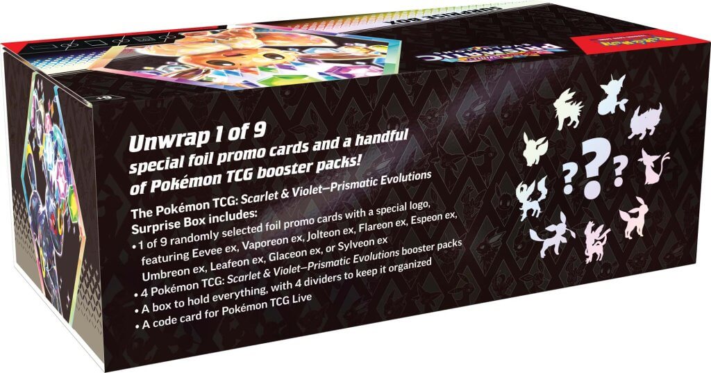 POKÉMON TCG Scarlet & Violet 8.5 Prismatic Evolutions Surprise Box