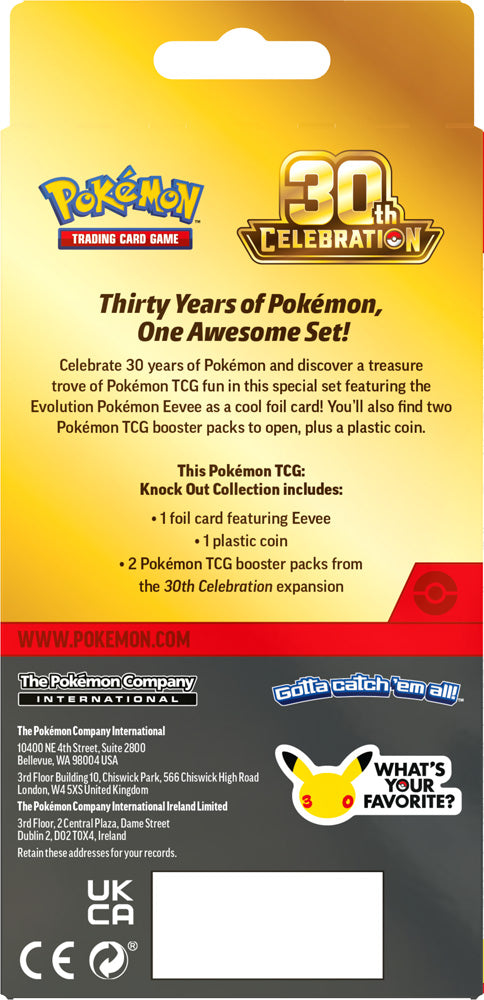 Pokémon TCG: 30th Celebration Knock Out Collection - LIMIT THREE PER CUSTOMER
