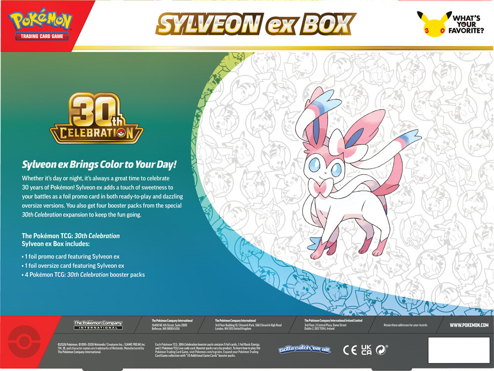 Pokemon TCG: 30th Celebration Sylveon ex Box / Greninja ex Box - LIMIT TWO PER CUSTOMER