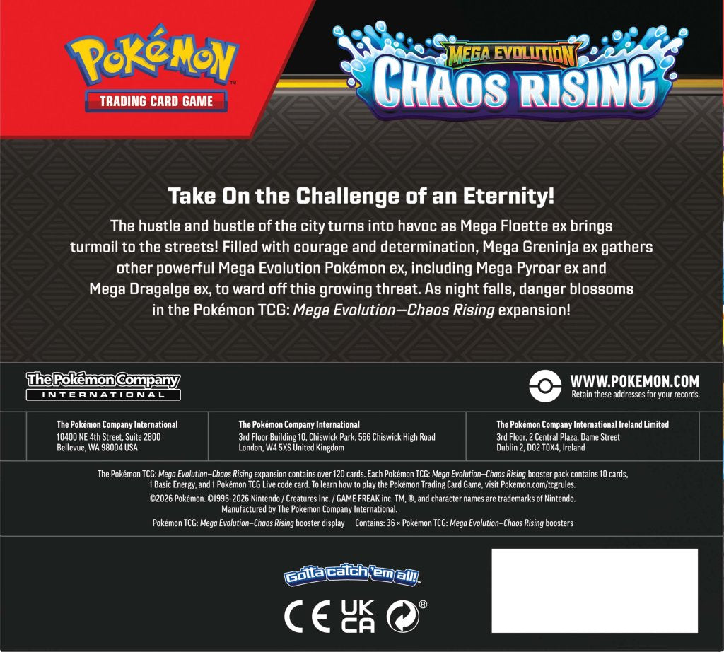 Pokémon TCG: Mega Evolution Chaos Rising Booster
