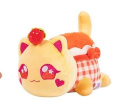 Strawberry Jam Cat (Opened) - Aphmau 6" Mystery MeeMeows Plush - Series 10 (Bakery)