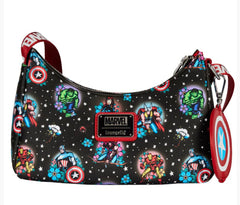 Loungefly Marvel Comics - Avengers Floral Tattoo Shoulder Bag