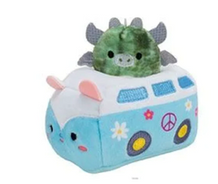 DUKE - SQUISHMALLOWS SQUISHVILLE Mini Plush in Vehicle) W2