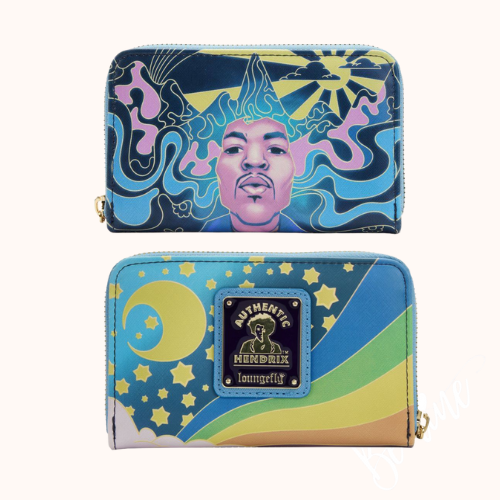 Loungefly Jimi Hendrix - Psychadelic Landscape Glow Zip Purse