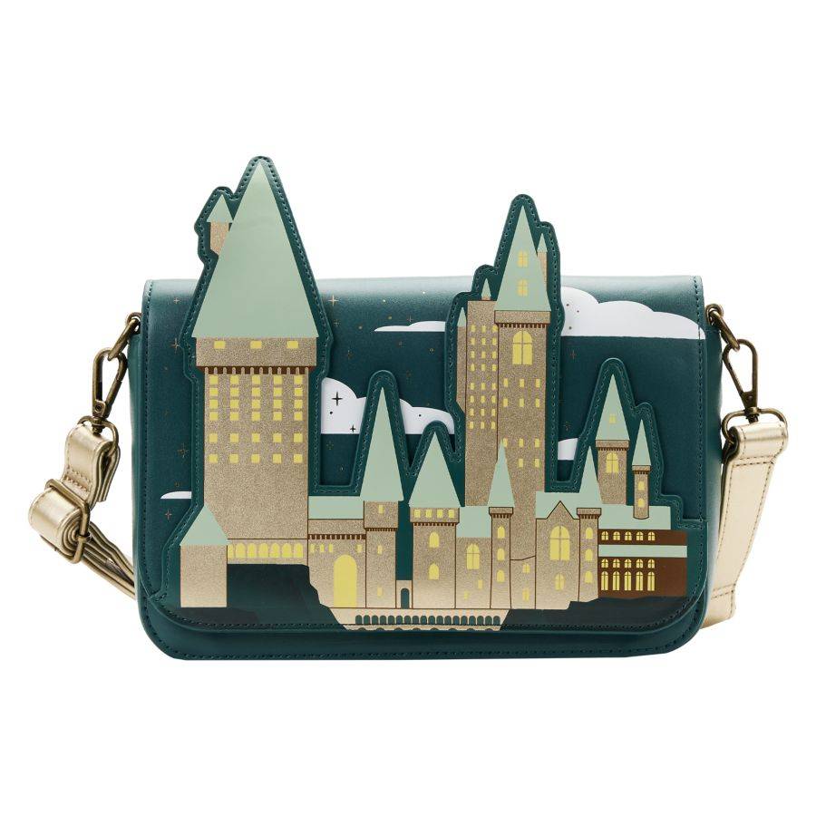 Loungefly Harry Potter - Golden Hogwarts Crossbody with Pouch