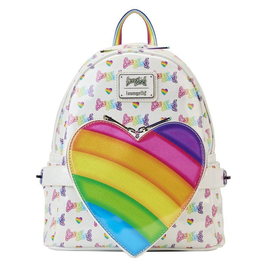 LOUNGEFLY Lisa Frank Iridescent Mini Backpack outlet & Matching Flap Wallet