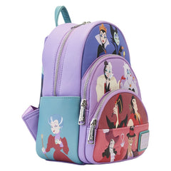 Loungefly Disney Villains - Color Block Triple Pocket Mini Backpack